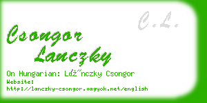 csongor lanczky business card